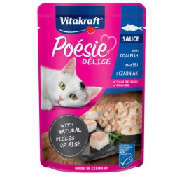 Υγρή τροφή Γάτας Vitakraft Poesie Delice Sauce σε Φακελάκι 85gr με Ψάρι 