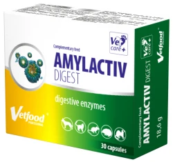 Συμπλήρωμα Διατροφής Vetfood Amylactiv Digest 30 Κάψουλες Για Ομαλή Πεπτική Λειτουργία Σε Σκύλους Και Γάτες Συμπλήρωμα Διατροφής Vetfood Amylactiv Digest 30 Κάψουλες Για Ομαλή Πεπτική Λειτουργία Σε Σκύλους Και Γάτες