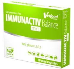 Συμπλήρωμα Διατροφής για Σκύλους, Γάτες & Τρωκτικά Vetfood ImmunActiv Balance Mini 30 Κάψουλες