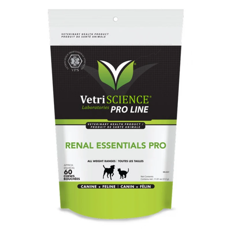 Renal Essentials Pro για την Νεφρική Λειτουργία σε Σκύλους & Γάτες 60 Chews Σκύλοι
