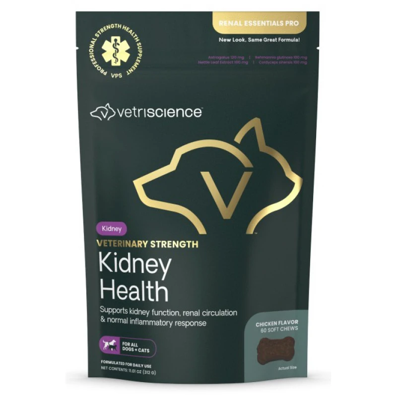 Renal Essentials Pro για την Νεφρική Λειτουργία σε Σκύλους & Γάτες 60 Chews Σκύλοι