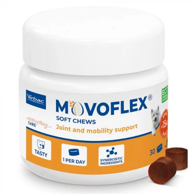Virbac Movoflex Soft Chews Small Dog Συμπλήρωμα για τις Αρθρώσεις 30τμχ Σκύλοι Virbac Movoflex Soft Chews Small Dog Συμπλήρωμα για τις Αρθρώσεις 30τμχ Σκύλοι
