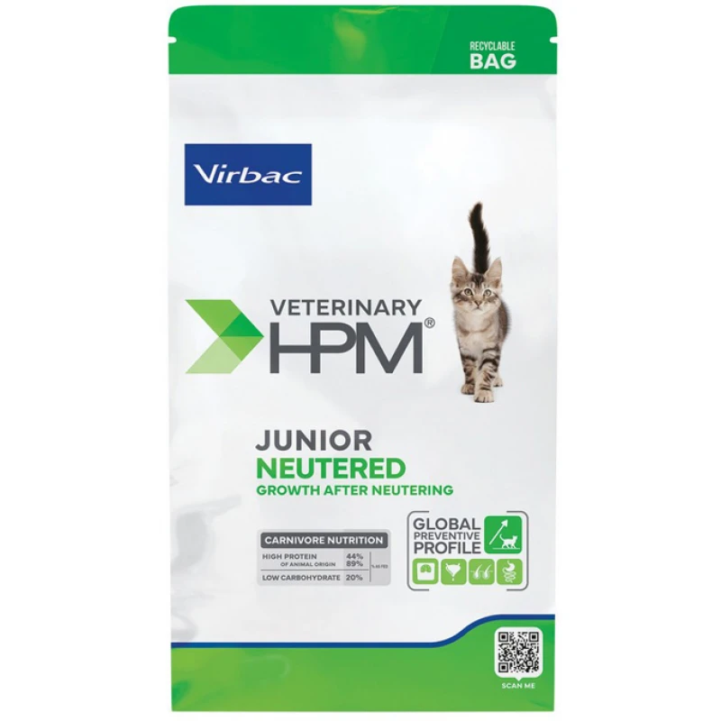 Ξηρά Τροφή Γάτας Virbac Junior Neutered Cat 1,5kg Γάτες