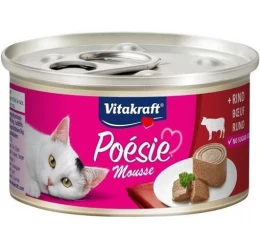 Υγρή τροφή Γάτας Vitakraft Poesie Mousse σε Κονσέρβα 85gr με Βοδινό Υγρή τροφή Γάτας Vitakraft Poesie Mousse σε Κονσέρβα 85gr με Βοδινό