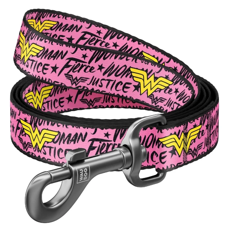 Οδηγός WauDog Wonder Woman Pink 2x122cm ΠΕΡΙΛΑΙΜΙΑ - ΟΔΗΓΟΙ - ΣΑΜΑΡΑΚΙΑ
