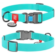 Περιλαίμιο Αδιάβροχο Τιρκουάζ Φωσφορίζων WauDog Plastic Fastex 25mm x 31-49cm με SmartID Περιλαίμιο Αδιάβροχο Τιρκουάζ Φωσφορίζων WauDog Plastic Fastex 25mm x 31-49cm με SmartID