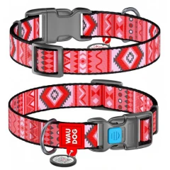Περιλαίμιο WauDog Etno Red Plastic Fastex 15mm x 23-35cm με SmartID Περιλαίμιο WauDog Etno Red Plastic Fastex 15mm x 23-35cm με SmartID