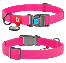 Περιλαίμιο Αδιάβροχο WauDog Pink Plastic Fastex 15mm x 23-35cm με SmartID Περιλαίμιο Αδιάβροχο WauDog Pink Plastic Fastex 15mm x 23-35cm με SmartID