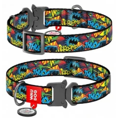 Περιλαίμιο WauDog Batman Bright Metal 15mm x 23-35cm με SmartID Περιλαίμιο WauDog Batman Bright Metal 15mm x 23-35cm με SmartID