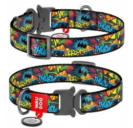 Περιλαίμιο WauDog Batman Bright Metal 20mm x 24-40cm με SmartID Περιλαίμιο WauDog Batman Bright Metal 20mm x 24-40cm με SmartID