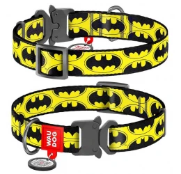 Περιλαίμιο WauDog Batman Logo Metal 25mm x 35-58cm με SmartID Περιλαίμιο WauDog Batman Logo Metal 25mm x 35-58cm με SmartID