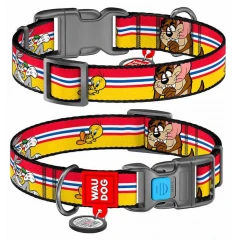 Περιλαίμιο WauDog Looney 3 Plastic Fastex 15mm x 23-35cm με SmartID Περιλαίμιο WauDog Looney 3 Plastic Fastex 15mm x 23-35cm με SmartID