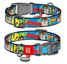 Περιλαίμιο Waudog Looney 8 Plastic Fastex 20mm x24-40cm με Smartid Περιλαίμιο Waudog Looney 8 Plastic Fastex 20mm x24-40cm με Smartid