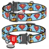 Περιλαίμιο WauDog Superman Light blue Metal 1,5x23-35cm με SmartID ΠΕΡΙΛΑΙΜΙΑ - ΟΔΗΓΟΙ - ΣΑΜΑΡΑΚΙΑ