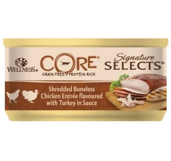 Wellness Core Signature Select Shredded Κοτόπουλο & Γαλοπούλα σε σάλτσα 24x79gr Wellness Core Signature Select Shredded Κοτόπουλο & Γαλοπούλα σε σάλτσα 24x79gr