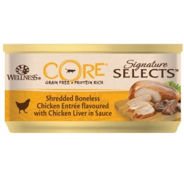 Wellness Core Signature Select Shredded Κοτόπουλο & Συκώτι σε σάλτσα 24 x 79gr Wellness Core Signature Select Shredded Κοτόπουλο & Συκώτι σε σάλτσα 24 x 79gr