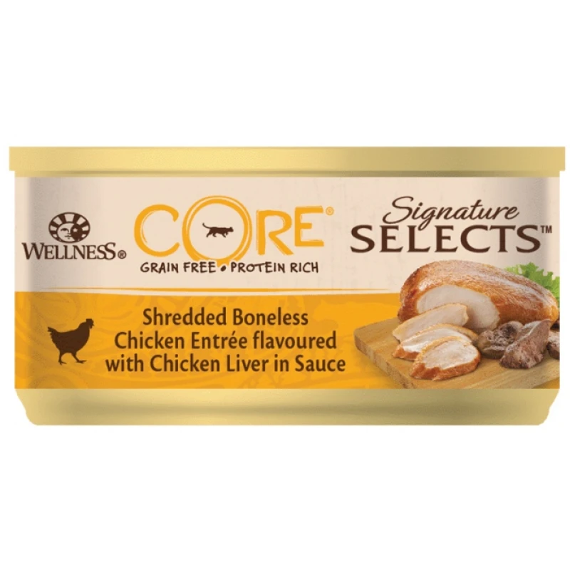 Wellness Core Signature Select Shredded Κοτόπουλο & Συκώτι σε σάλτσα 24 x 79gr ΥΓΡΗ ΤΡΟΦΗ -  ΚΟΝΣΕΡΒΕΣ ΓΑΤΑΣ