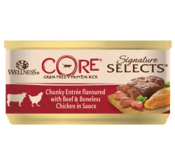 Wellness Core Signature Select Chunky Βοδινό & Κοτόπουλο σε σάλτσα 24 x 79gr Wellness Core Signature Select Chunky Βοδινό & Κοτόπουλο σε σάλτσα 24 x 79gr