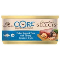 Wellness Core Signature Select Flaked Τόνος & Γαρίδα σε ζωμό 24 x 79gr Wellness Core Signature Select Flaked Τόνος & Γαρίδα σε ζωμό 24 x 79gr