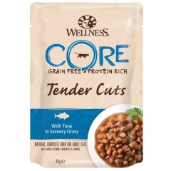 Wellness Core Tender Cuts Fillets Τόνος σε σάλτσα 24 x 85gr Wellness Core Tender Cuts Fillets Τόνος σε σάλτσα 24 x 85gr