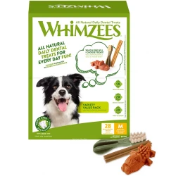 Λιχουδιές Whimzees Value Box - Toothbrush - Sticks - Alligators 28τεμ M Λιχουδιές Whimzees Value Box - Toothbrush - Sticks - Alligators 28τεμ M