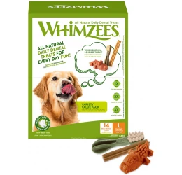 Λιχουδιές Whimzees Value Box - Toothbrush - Sticks - Alligators 14τεμ L Λιχουδιές Whimzees Value Box - Toothbrush - Sticks - Alligators 14τεμ L