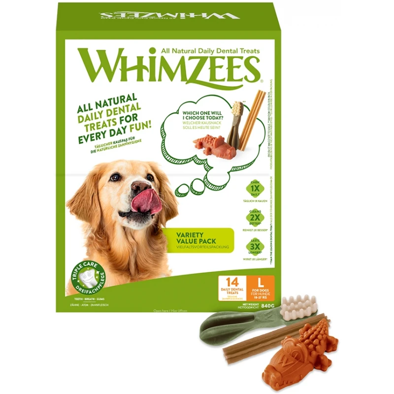 ΛΙΧΟΥΔΙΕΣ WHIMZEES VALUE BOX - Toothbrush - Sticks - Alligators 14τεμ L ΛΙΧΟΥΔΙΕΣ & ΚΟΚΑΛΑ