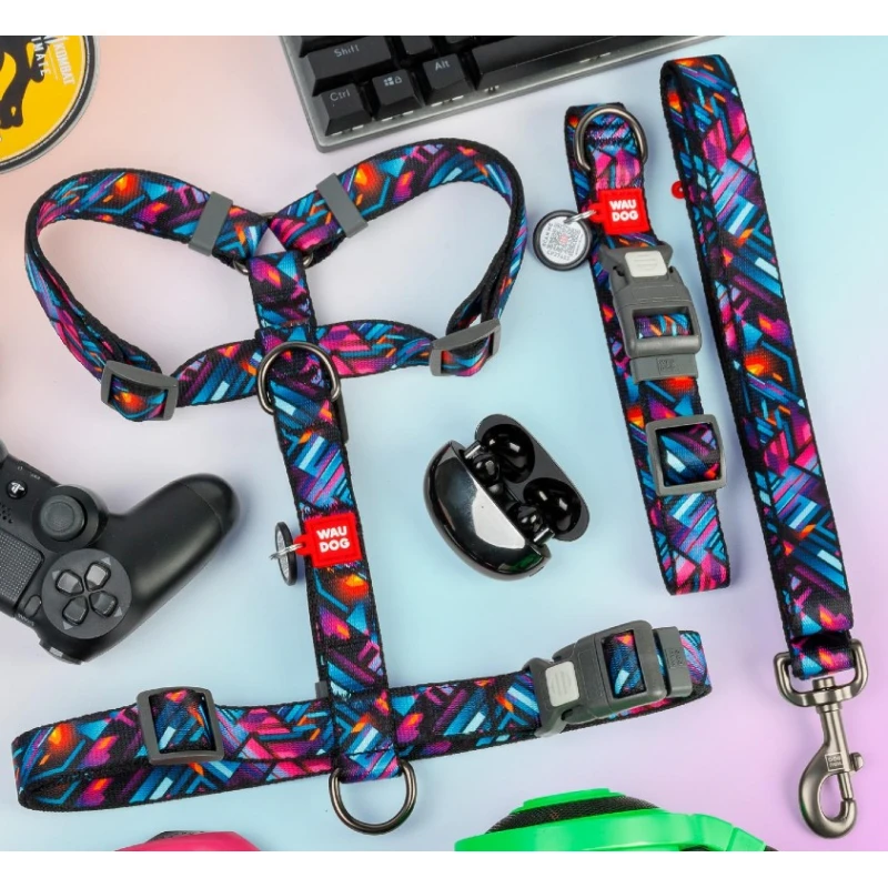 Περιλαίμιο WauDog Endless Worlds Plastic Fastex S 15mm x 25-35cm με SmartID Σκύλοι