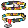 Περιλαίμιο WauDog Furry Monsters Plastic Fastex 10mm x 20-30cm με SmartID Γάτες