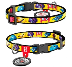 Περιλαίμιο WauDog Furry Monsters Plastic Fastex 10mm x 20-30cm με SmartID Περιλαίμιο WauDog Furry Monsters Plastic Fastex 10mm x 20-30cm με SmartID