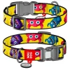 Περιλαίμιο WauDog Furry Monsters Plastic Fastex S 15mm x 25-35cm με SmartID Σκύλοι