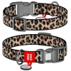 Περιλαίμιο WauDog Leopard Plastic Fastex XL 25mm x 37-58cm με SmartID Σκύλοι