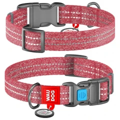 Περιλαίμιο Waudog Reflective Red Fastex XL 25mm x 37-58cm με Smartid