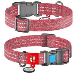 Περιλαίμιο Waudog Reflective Red Fastex S 15mm x 25-35cm με Smartid