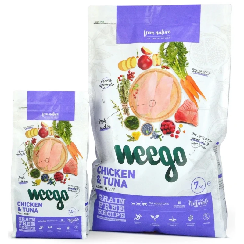 Weego Cat Food Grain Free Adult Chicken & Tuna 7kg Γάτες