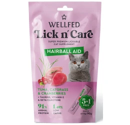 Λιχουδιά Γάτας Wellfed Lick N' Care Hairball Aid (6x15gr) 90gr Λιχουδιά Γάτας Wellfed Lick N' Care Hairball Aid (6x15gr) 90gr