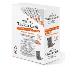 Λιχουδιά Γάτας Wellfed Lick N' Care Kitten-Young Chicken (24x15gr) 360gr Λιχουδιά Γάτας Wellfed Lick N' Care Kitten-Young Chicken (24x15gr) 360gr
