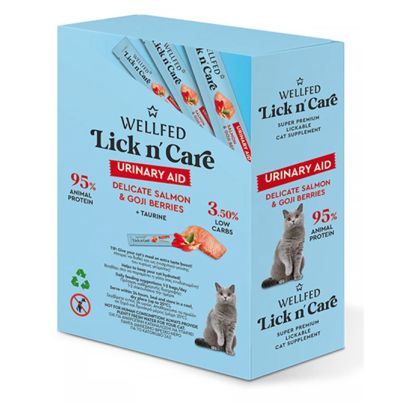 Λιχουδιά Γάτας Wellfed Lick N' Care Urinary Aid (24x15gr) 360gr Γάτες Λιχουδιά Γάτας Wellfed Lick N' Care Urinary Aid (24x15gr) 360gr Γάτες