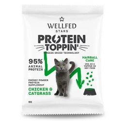 Συμπλήρωμα Διατροφής Wellfed F.D. Protein Toppin' Chicken & Catgrass 6gr Συμπλήρωμα Διατροφής Wellfed F.D. Protein Toppin' Chicken & Catgrass 6gr