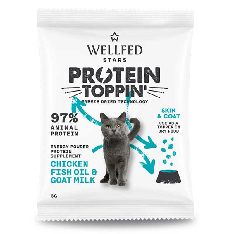 Συμπλήρωμα Διατροφής Wellfed F.D. Protein Toppin' Chicken & Goat Milk 6gr Γάτες Συμπλήρωμα Διατροφής Wellfed F.D. Protein Toppin' Chicken & Goat Milk 6gr Γάτες