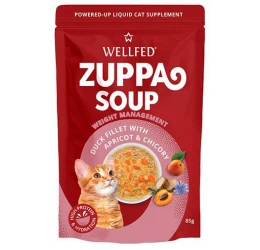 Συμπλήρωμα - Σούπα Γάτας Pet Interest Wellfed Zuppa Soup Duck, Apricot & Chicory 85gr