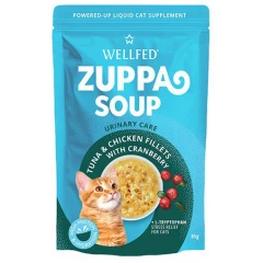 Συμπλήρωμα - Σούπα Γάτας Pet Interest Wellfed Zuppa Soup Tuna, Chicken & Cranberry 85gr