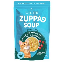 Συμπλήρωμα - Σούπα Γάτας Pet Interest Wellfed Zuppa Soup Tuna, Chicken & Cranberry 85gr