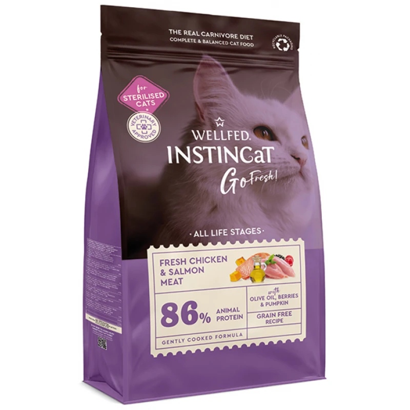 Wellfed Instincat Go Fresh Sterilised Chicken and Salmon 4,5kg Γάτες