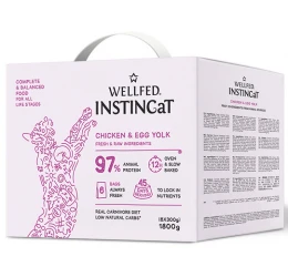 Wellfed Instincat S.O.B. All Life Stages Chicken & Egg Yolk 1,8kg (6x300gr) Wellfed Instincat S.O.B. All Life Stages Chicken & Egg Yolk 1,8kg (6x300gr)