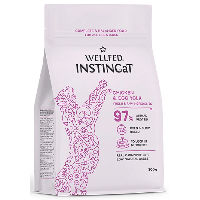 Wellfed Instincat S.O.B. All Life Stages Chicken & Egg Yolk 300gr Γάτες Wellfed Instincat S.O.B. All Life Stages Chicken & Egg Yolk 300gr Γάτες