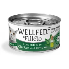 Υγρή τροφή Γάτας Wellfed Cat Filleto Chicken with Hemp Oil 70gr Υγρή τροφή Γάτας Wellfed Cat Filleto Chicken with Hemp Oil 70gr