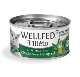 Υγρή τροφή Γάτας Wellfed Cat Filleto Chicken with Hemp Oil 70gr Υγρή τροφή Γάτας Wellfed Cat Filleto Chicken with Hemp Oil 70gr