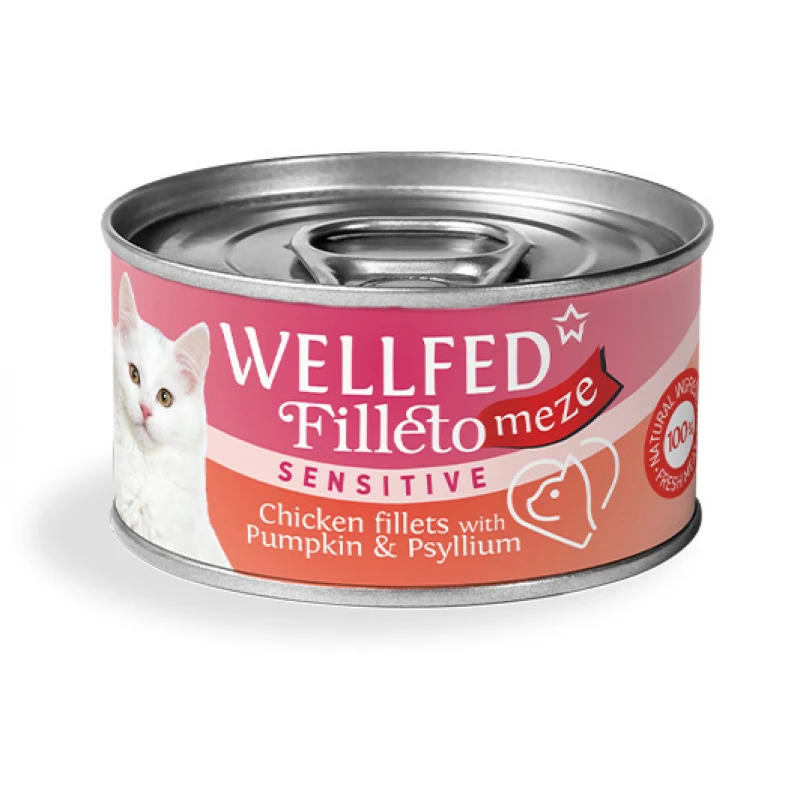 Υγρή τροφή Γάτας Wellfed Cat Filleto Meze Sensitive 70gr Γάτες Υγρή τροφή Γάτας Wellfed Cat Filleto Meze Sensitive 70gr Γάτες