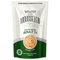 Υγρή Τροφή Γάτας Wellfed Mousselen Sterilised Adult 7+ Chicken & Tuna 40gr